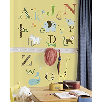 RoomMates RMK1440SCS Animal Alphabet Peel & Stick Wall Decals