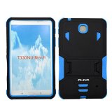 iRhino TM BLACK-blue Heavy Duty rugged impact Hybrid Case cover with Build In Kickstand Protective Case For Samsung galaxy Tab 4 80 inch T330 Tablet