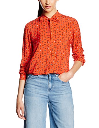 French Connection Women's Mara Dot Ls Tie Neck Shirt Blouse