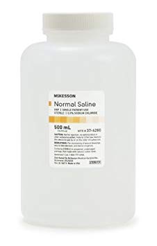 McKesson Irrigation Solution Sodium Chloride 0.9% Solution Bottle, Screw Top 500 ml (Normal Saline)