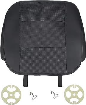 AUTOKAY Black Front Seat Cover Half/Full Surround Chair Cushion Mat Pad Auto Car PU Leather Fits for Toyota RAV4 Corolla Camry for Honda Odyssey Accord Civic for Audi A3 A4 A5 A6