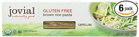 Jovial Organic Brown Rice Capellini, 12-Ounce Packages (Pack of 6)