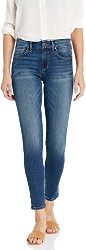 Joe's Jeans Women's Icon Midrise Skinny Ankle Black Distressed Jean