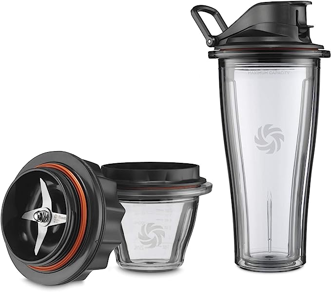 Vitamix Blending Cup and Bowl Starter Kit for Vitamix Ascent and Venturist machines, Clear, 20 oz. cup and 8 oz. bowl
