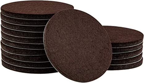 SOFTTOUCH 4723895N Heavy Duty Felt Furniture Pads to Protect Hardwood Floors from Scratches, Brown, 3 Inch