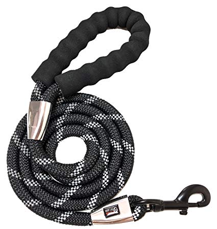 Primal Pet Gear - Rope Leash - 5ft Long - Heavy Duty - 0.5" Thick - Metal Covers - Super Durable - Perfect for Medium, Large and Tough Small Dogs, Puppy -Training - Slip Leashes