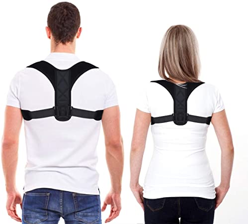 Posture Corrector, Upper Back Straightener Support for Men and Women, Adjustable and Breathable Back Brace Improves Posture and Provides Back Support,Effectively Relieves Neck, Back and Should