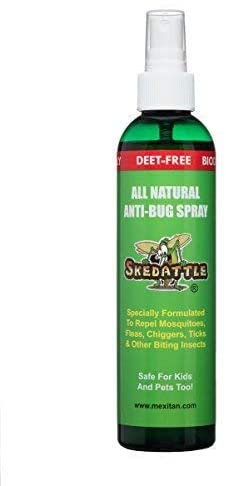 Skedattle Anti-Bug Spray - Hand and Body Spray Bug Repellent - All Natural Insect Repellent with Essential Oils - Kid & Baby Safe - 8 fl oz Model: SK8