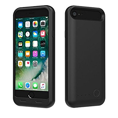 TAMO EDGE 3100 mAh Dual-Purpose Ultra-Slim Protective Extended Battery iPhone 7 Case, Matte Black (Premium Retail Packaging)