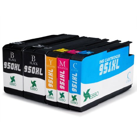 EBBO Replacement for HP 950XL 951XL Ink Cartridges High Yield Compatible with HP Officejet PRO 8610 8620 8600 8100 8630 8640 8660 8615 8625 251dw 271dw Printer