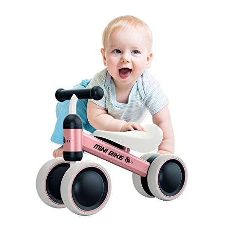 YGJT Baby Balance Bikes Bicycle Baby Walker Toys Rides for 1 Year Boys Girls 10 Months-24 Months Baby's First Bike First Birthday Gift Pink