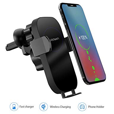 Wireless Car Charger Mount Phone Holder Air Vent Auto-Clamping, 10W Fast Charger for Samsung Galaxy Note 10 /Note 10/S10 /S10/S10e/Note 9/Note 8, 7.5W Qi Charging Phone Cradle for iPhone XS Max/XS/XR/X/8/8Plus etc