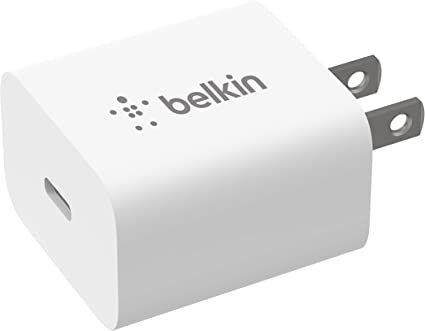 Belkin USB-C Wall Charger 20W - PD Fast Charging USB-C Adapter - Ultra Compact Type C Port Mini Charging Block for iPhone 12 Pro Max, iPhone 11 Pro Max, Samsung Galaxy, Pixel, and Other USB C Devices