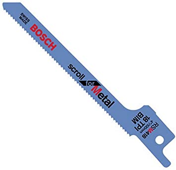 BOSCH RSM418 5-Piece 4 In. 18 TPI Scroll for Metal Reciprocating Saw Blade