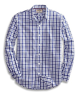 Goodthreads Men's Regular-Fit Long-Sleeve Checked Shirt