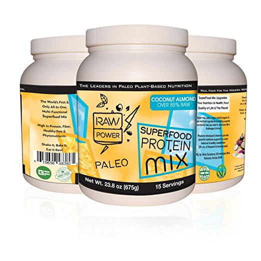 Raw Power Organic Superfood Plant-Based Protein Powder Mix Paleo Vegan Cold Pressed Pumpkin Seed Protein - Coconut Almond