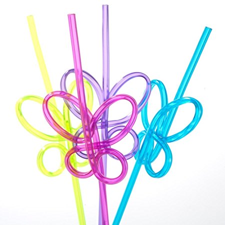 Fun Express FX IN-85/3810V Butterfly Straws (Pack of 36)