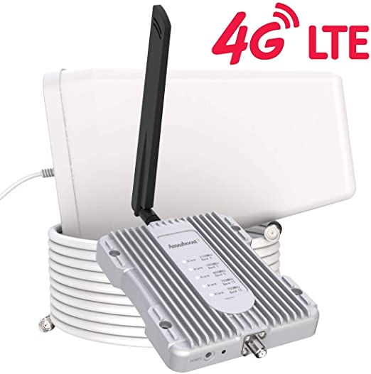 Amazboost Cell Phone Booster for Home -Up to 2,500 sq ft,Cell Phone Signal Booster Kit,All U.S. Carriers -Verizon,AT&T, T-Mobile, Sprint & More-4G 3G 2G LTE FCC Approved