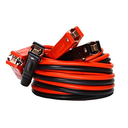 Car cables 4 Gauge x 20 Ft 500A Heavy Duty Booster Jumper Battery Cables (4 AWG x 20 Feet) A5204C