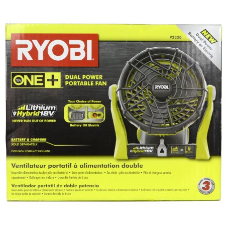 Ryobi 18-Volt/120-Volt One Plus Hybrid Fan [Bare Tool Only]