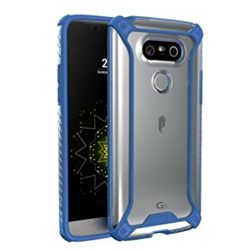 LG G5 Case, POETIC Affinity Series Premium Thin/No Bulk/ protection where its needed/Clear/Dual material Protective Bumper Case for LG G5 (2016) Blue/Clear
