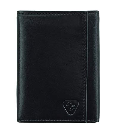 Lewis N. Clark Leather RFID Wallets for Women   Men Trifold, Black