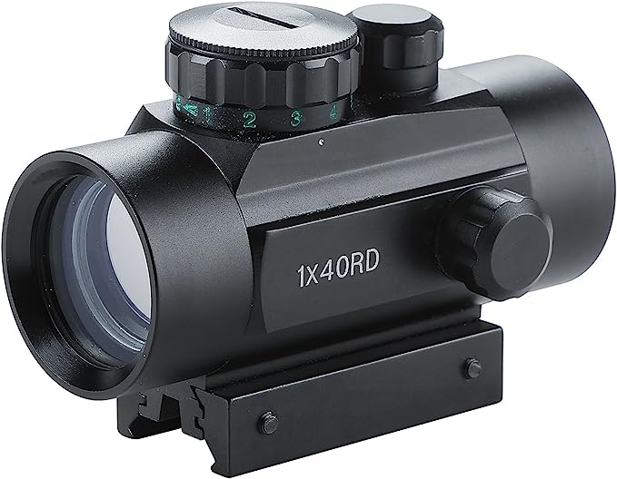 Pinty 1x30mm/1x40mm Premium Tactical Reflex Red or Green Dot Sight Riflescope Fit for 20mm Mount Rails with Flip-up Lens Covers Caps