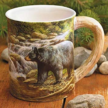 Wild Wings Shadow of the Forest Bear Sculpted Mug, Assorted