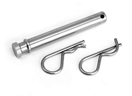 LFPartS 100% Stainless Steel Trailer Hitch Pin Keeper Grip Clip Kit (Will Fit 2" receivers)