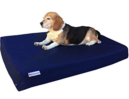 Dogbed4less Orthopedic Gel Cooling Memory Foam Dog Bed, Waterproof Liner with Durable Washable External Cover for Small Medium to Extra Large Pets