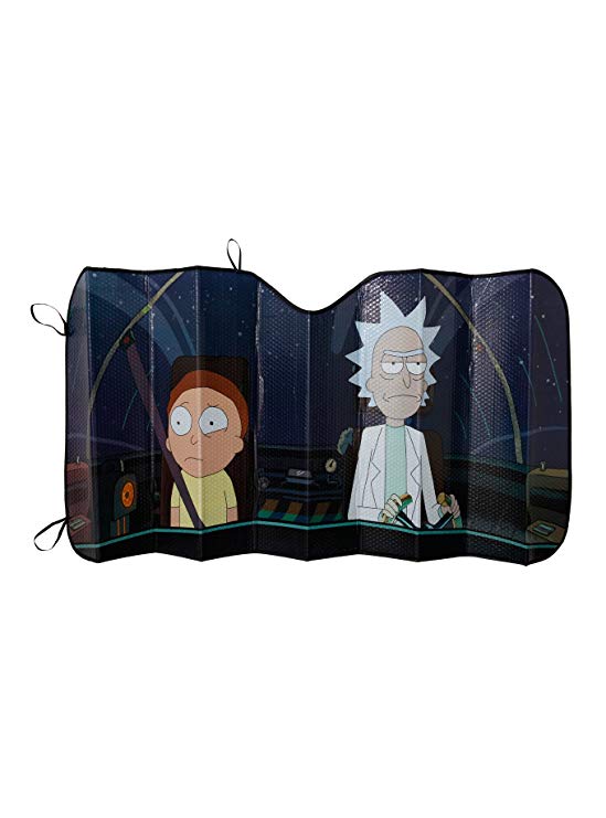 Rick and Morty Windshield Accordian Sunshade