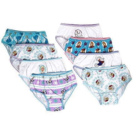 Disney Frozen Girls Panties Underwear - 8-Pack Toddler/Little Kid/Big Kid Size Briefs Princess Elsa Anna