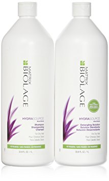 Matrix Biolage Hydrasource Shampoo and Detangling Solution 33.8oz Each