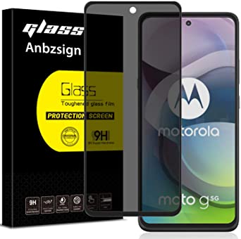 [2 Pack] Motorola Moto G 5G (2020) / Motorola One 5G Ace | 2021 | Privacy Screen Protector, Asbzsign [Full Coverage] Anti-Spy 9H Hardness Tempered Glass