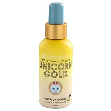 Squatty Potty Unicorn Gold Toilet Spray, Pinch Of Vanilla, 4 Ounce