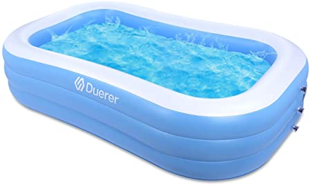 Duerer Inflatable Swimming Pools, Inflatable Pools, Family Pool for Backyard, Summer Water Party, Outdoor, Garden, Swim Center, Easy Set - 92"x56"x22"