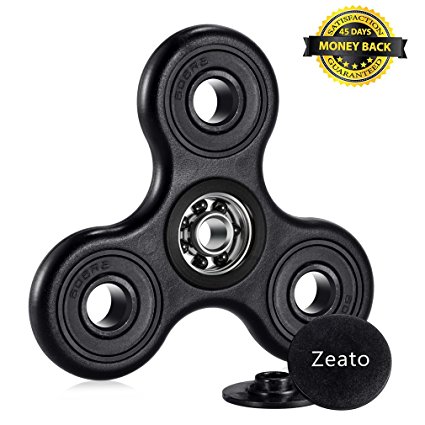 Zeato 360º Rotation Fidget Tri Spinner Hand Toy Anti-anxiety EDC Focus Toy with Hybrid Ceramic Bearing Stress Reducer Relieves ADHD, Anxiety and Boredom