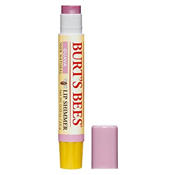Burt's Bees 100% Natural Moisturizing Lip Shimmer, Guava, 1 Tube