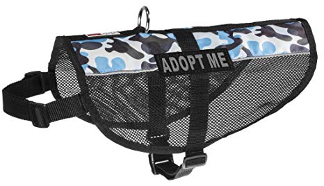 Dogline MaxAire Multi-Purpose Mesh Vest for Dogs and 2 Removable Adopt ME Patches