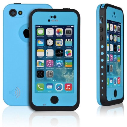 OFTEN® Waterproof Shockproof Dirtproof Heavy Duty Hard Case Cover for Apple iPhone 5C (blue)