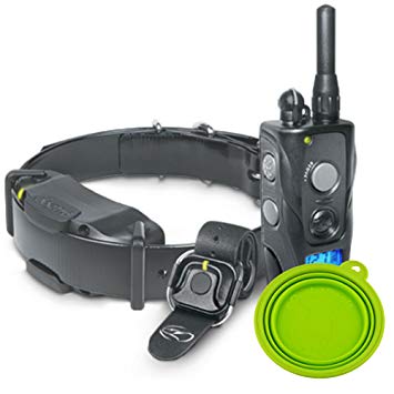 Dogtra 1900S HANDSFREE E-Collar Training For Dogs - 3/4 Mile Remote Trainer with LCD Screen - Remote Controller - Fully Waterproof Collar - Bonus eOutletDeals Travel Bowl