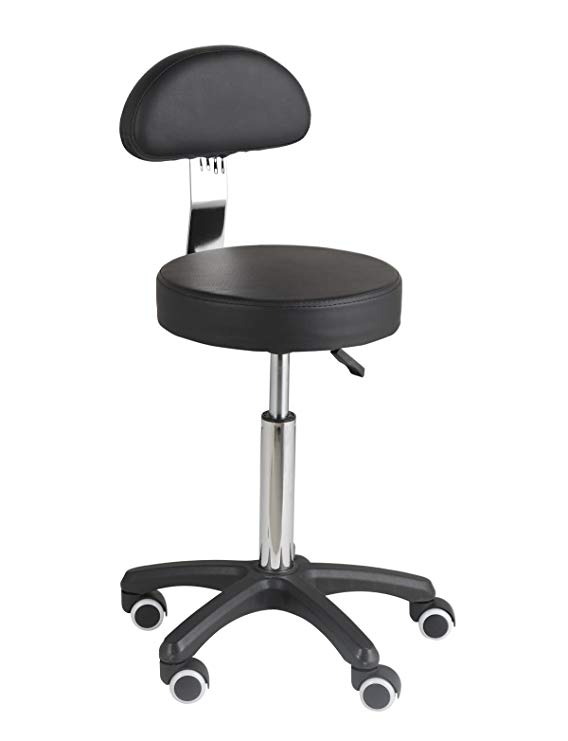 FRNIAMC Adjustable Studio Stool Chair with Back for Studio Home Office Work Place Shop Lab Hospital Kitchen Comfortable Cushion