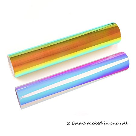 Opal Holographic Chrome Vinyl 12" x 5 ft Craft Vinyl 2 Colors/Roll