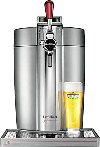 Krups Beertender Machine bière pression, Fûts de 5 L, Témoin lumineux, Bière fraîche, Installation facile, Indicateur température, Indicateur volume restant, Loft Edition Silver VB700E00