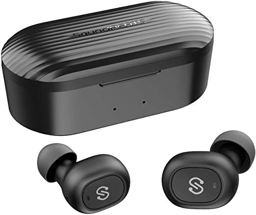 SoundPEATS Wireless in-ear Headphones, [2020 Truefree   ]Bluetooth 5.0 Earphones True Wireless Mini Stereo Sound Earbuds 40 hrs Playtime in total with Portable Charging Case and Dual Microphone