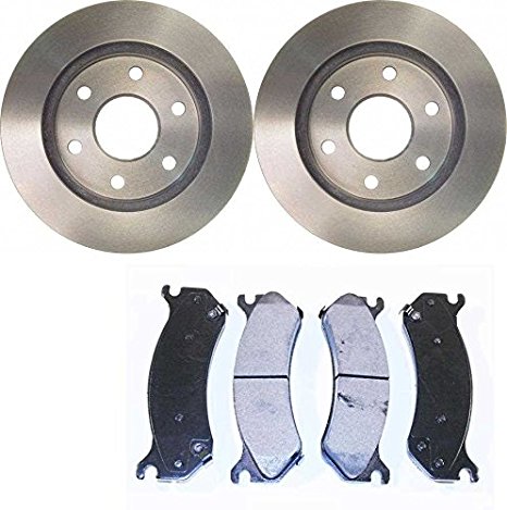 Prime Choice Auto Parts RSCD65056-65056-785-2-4 Set of 2 Premium Rotors & 4 Ceramic Pads