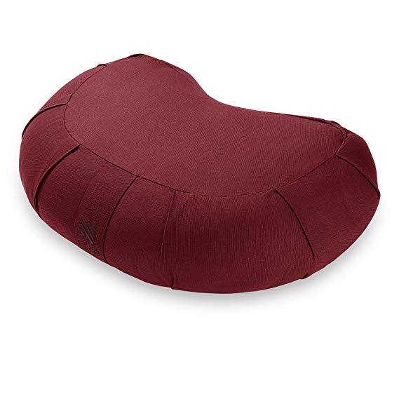 Node Organic Cotton 17" Crescent Meditation Cushion