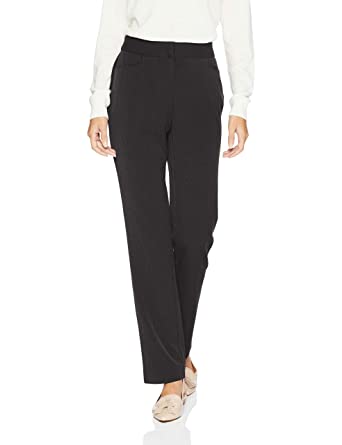 Rafaella Women's Curvy Fit Gabardine Slim Leg Pant