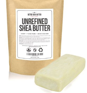 Unrefined Shea Butter by Better Shea Butter - African, Raw, Pure - Use Alone or in DIY Body Butters, Lotions, Soap, Eczema & Stretch Marks Products, Lotion Bars, Lip Balms and More! - Mini Size: 8 oz
