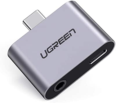 UGREEN USB C Kopfhörer Adapter mit Ladebuchse 2 in 1 Aux Adapter nur Kompatibel mit Huawei P40/P30 Pro/P20/P20 Pro/Mate 30 Pro OnePlus 8/7T/7 Xiaomi Mi9/8 usw